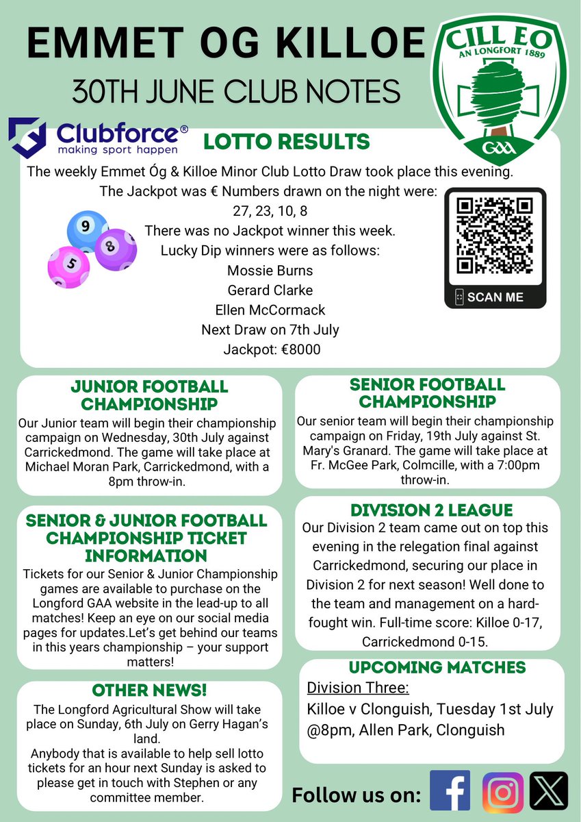 Killoe GAA (@killoegaa) on Twitter photo 