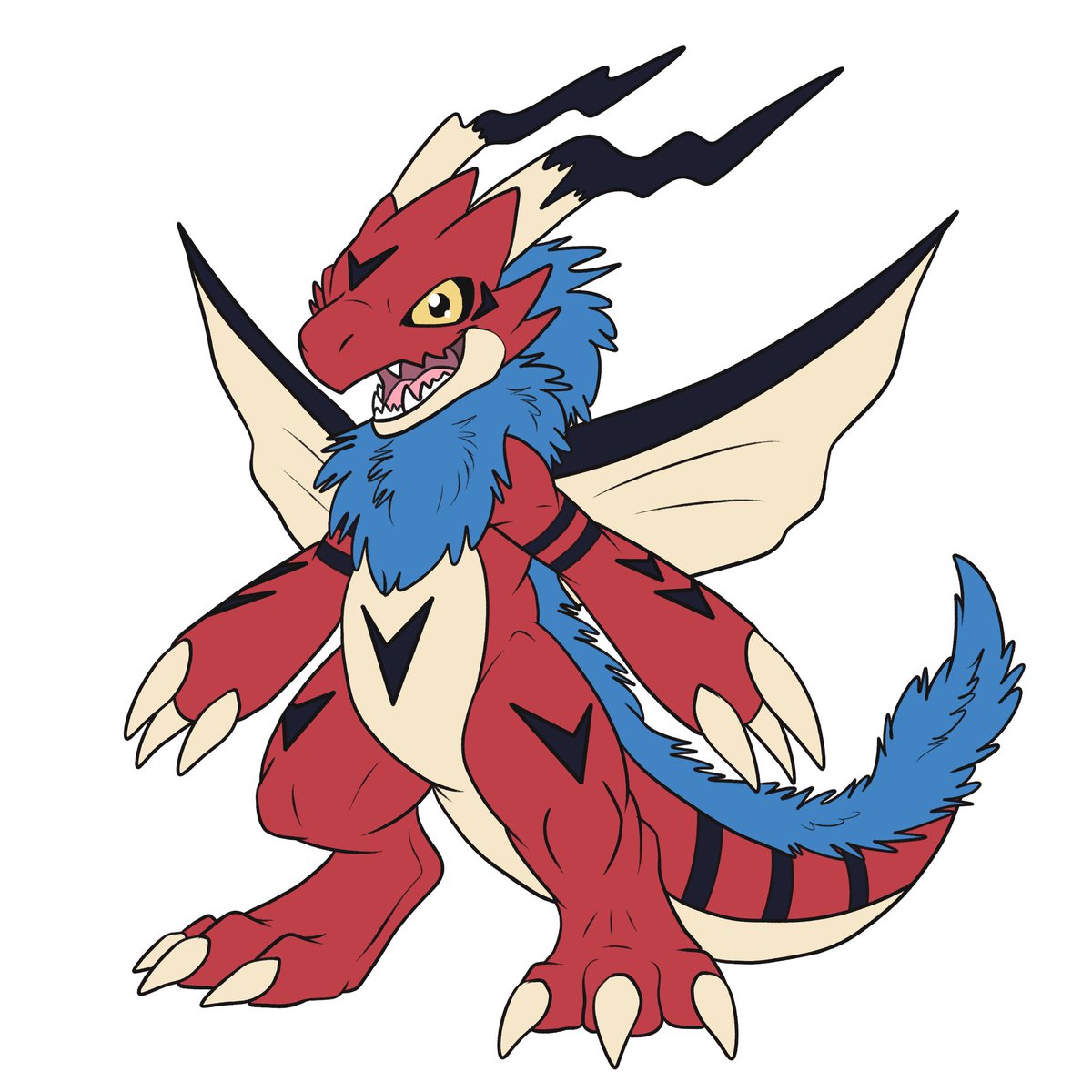 S0ulR0tten's tweet image. Fated Partner for @SouSumiChan
Meet Akumon!
This little fierce Dragon is super happy with their new Tamer!
Enjoy!
#Digimon #digimonoc #digimonart #digifake #digitalart