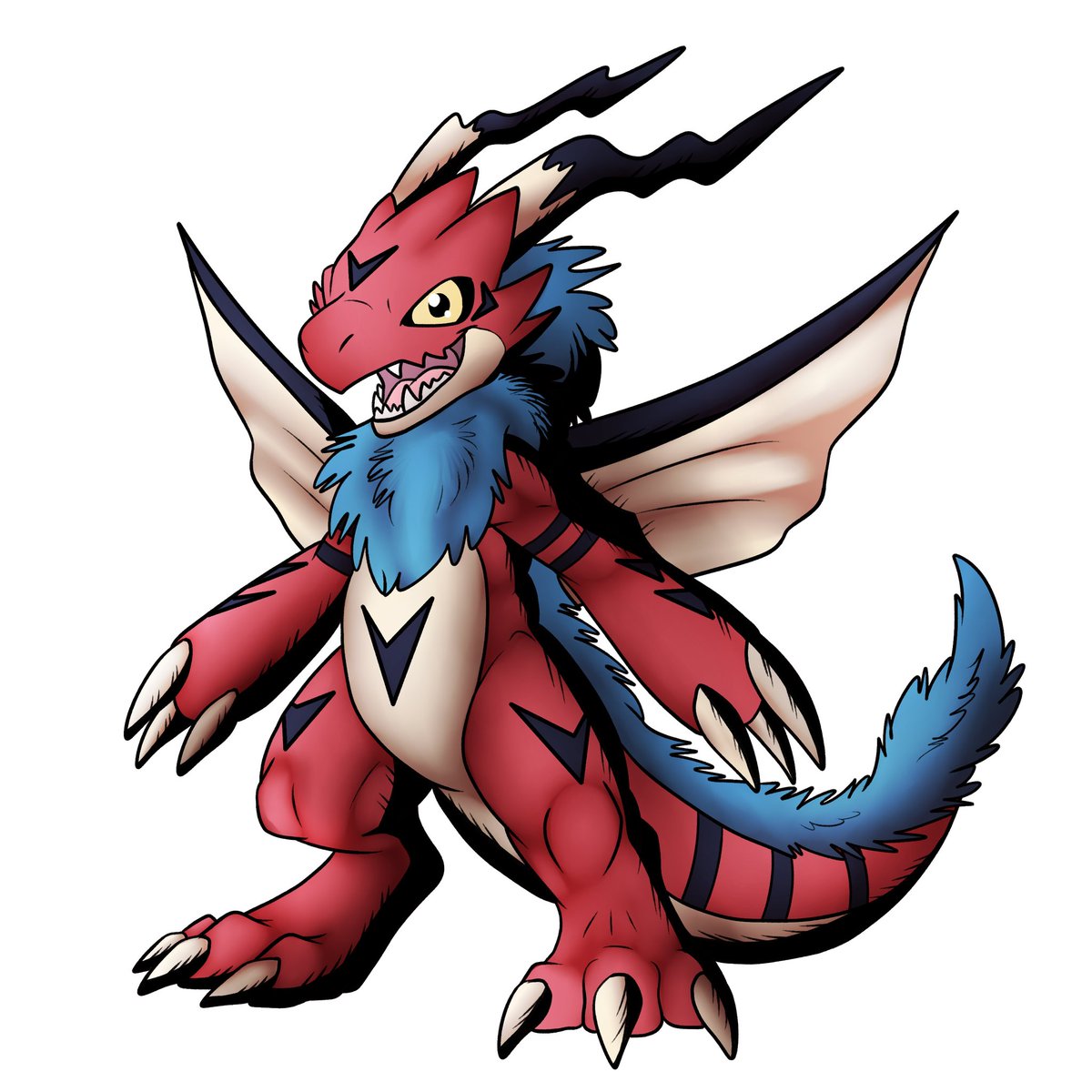 S0ulR0tten's tweet image. Fated Partner for @SouSumiChan
Meet Akumon!
This little fierce Dragon is super happy with their new Tamer!
Enjoy!
#Digimon #digimonoc #digimonart #digifake #digitalart