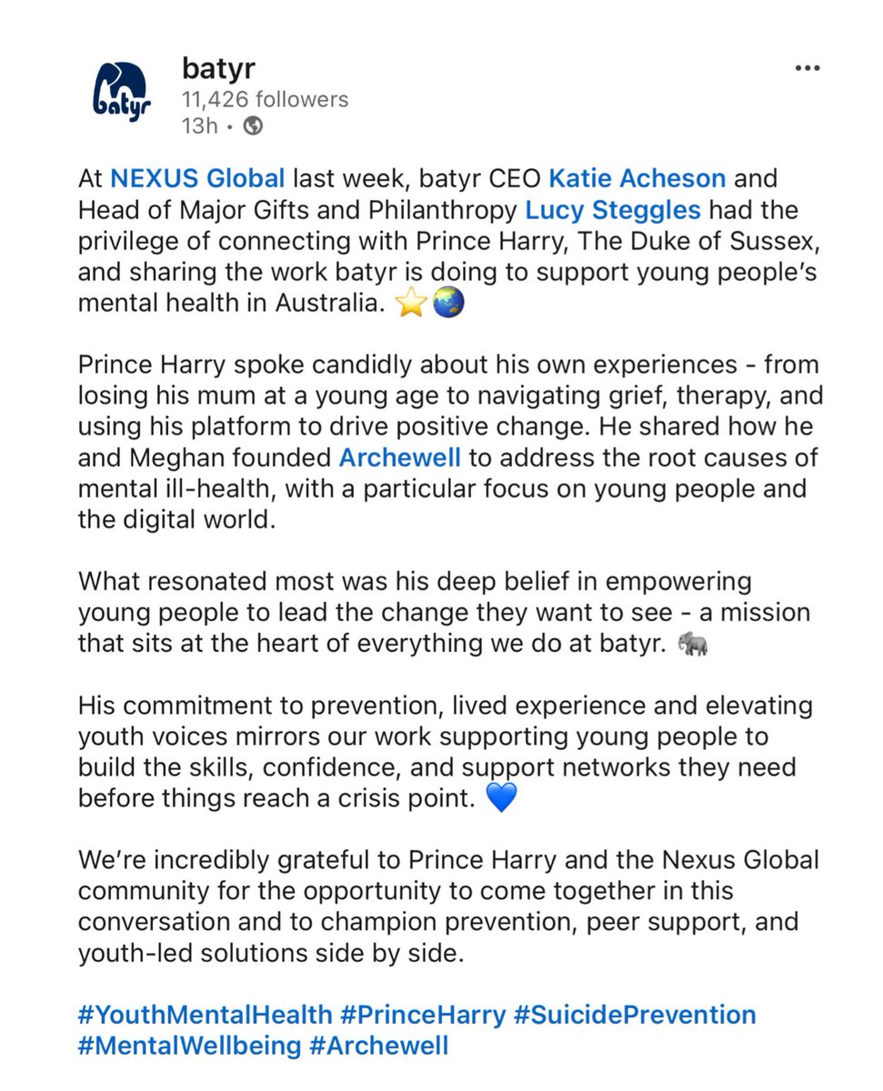 Prince Harry, CO of Archewell Foundation, spoke at the Nextus Global Summit in New York