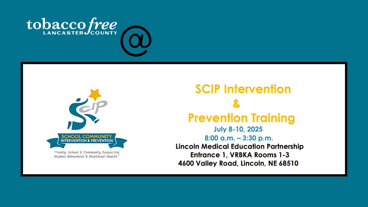 We will be at School Community Intervention Program's Summer Training tomorrow. We will be looking at, among other important topics, addiction and substances of abuse, including vaping and other nicotine products.