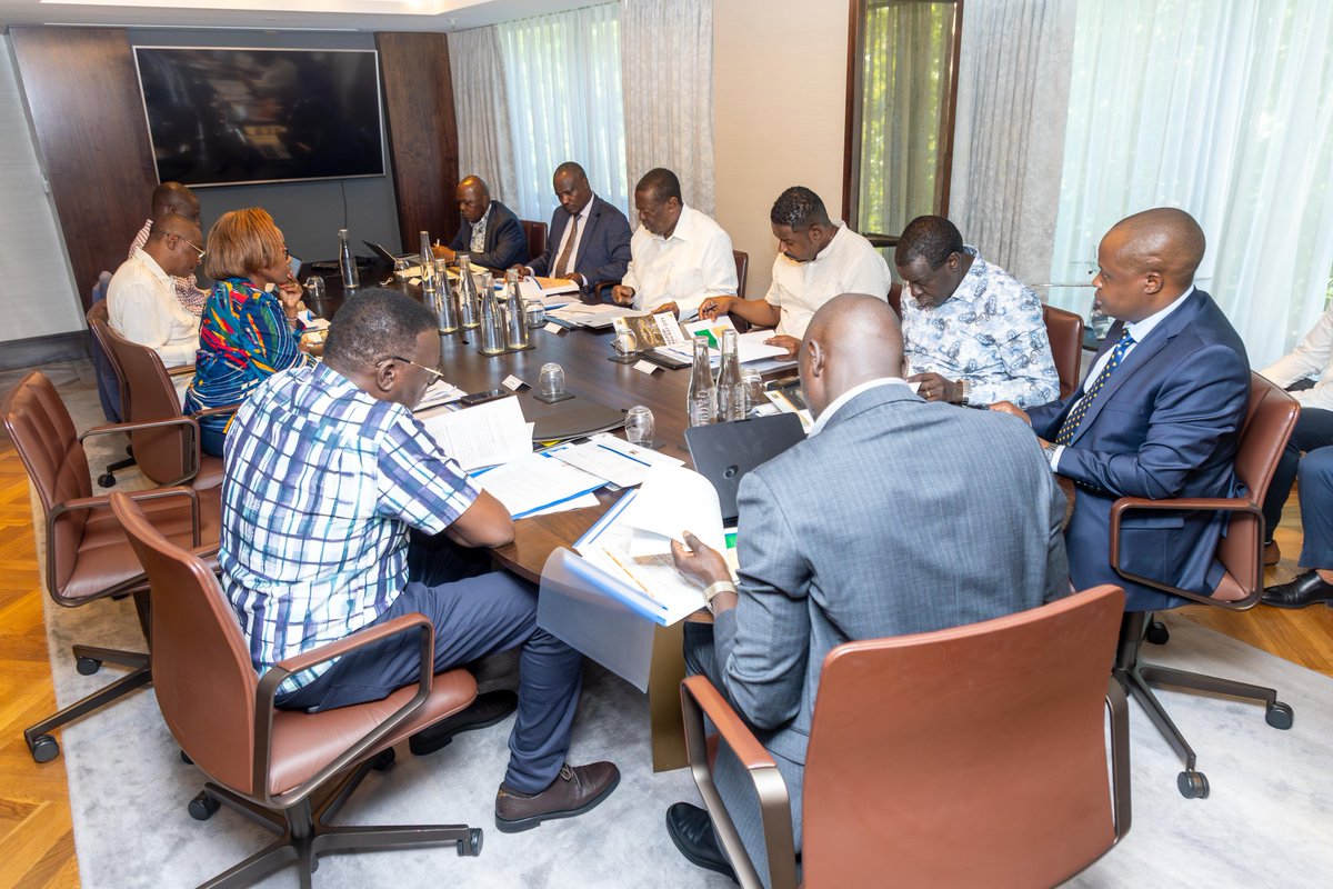 MusaliaMudavadi's tweet photo. Held a productive planning session in London with my Cabinet colleagues and senior government officials in preparation for H.E. President @WilliamsRuto’s visit to the United Kingdom for the signing of the Kenya–UK Strategic Partnership.

The agreement, set to be formalised at 10 Downing Street in the presence of President Ruto and UK Prime Minister Rt. Hon. Sir @Keir_Starmer, aims to drive economic growth, create meaningful employment, strengthen technological cooperation, and advance our shared commitment to climate and public safety.

Joining the discussions were Cabinet Secretaries John Mbadi (National Treasury and Economic Planning), Davis Chirchir (Transport and Roads), Solicitor General Shadrack Mose, and Members of Parliament from the Defence & Foreign Affairs and Transport Committees.