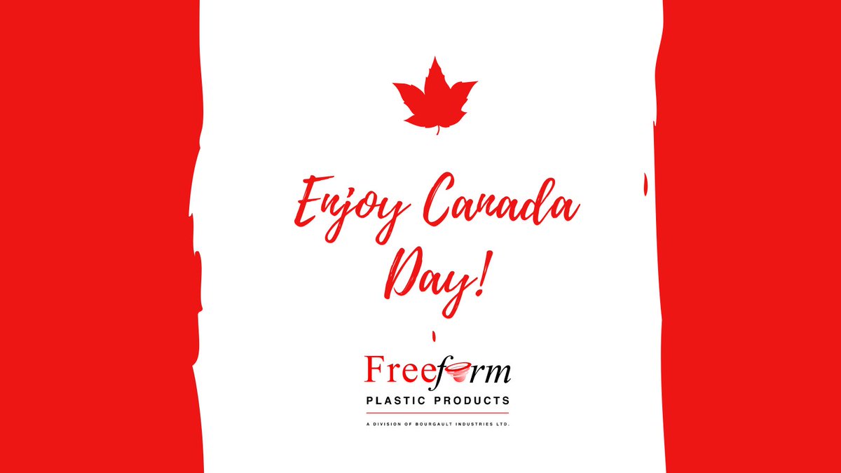 FreeForm Plastics will be closed Tuesday, July 1st  for the 🇨🇦🇨🇦  Canada Day  🇨🇦🇨🇦  Regular hours resume on  Wednesday, July 2nd  #CanadaDay