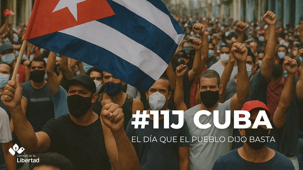 cam_lib's tweet image. 🇨🇺 11 de Julio | Cuba ✋El día que el pueblo dijo BASTA.
Hace 4 años, miles de cubanos salieron a las calles para exigir libertad, justicia y el fin de un sistema que los oprime desde hace décadas.
No fue solo una protesta. Fue un grito colectivo de dignidad. El régimen…
