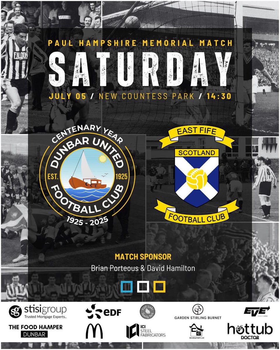 Dunbar United FC (@dunbarutd) on Twitter photo We are looking forward to Saturdayβs game.
π <a href="/EastFifeFC/">East Fife FC</a>
π Sat 05/07/25
ποΈ New Countess Park
β½οΈ Paul Hampshire Memorial Match
π 2:30 KO
π· Adults: Β£5.00 Concessions: Β£3, U16sβ FREE (with an Adult)
π° Cash/Card gate
app.fanbaseclub.com/Fan/Tickets/Se⦠Fanbase | Select Tickets
β¬οΈπ€π€π― We are looking forward to Saturdayβs game.
π <a href="/EastFifeFC/">East Fife FC</a>
π Sat 05/07/25
ποΈ New Countess Park
β½οΈ Paul Hampshire Memorial Match
π 2:30 KO
π· Adults: Β£5.00 Concessions: Β£3, U16sβ FREE (with an Adult)
π° Cash/Card gate
app.fanbaseclub.com/Fan/Tickets/Se⦠Fanbase | Select Tickets
β¬οΈπ€π€π―