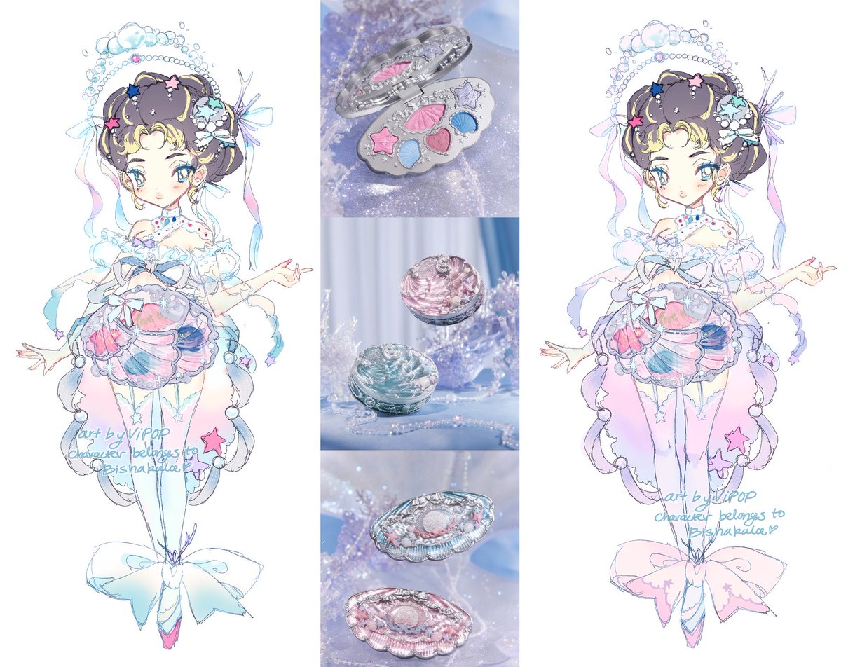 PlanetViPOP's tweet image. Inspired by Flower Knows Shell’s Jewel Collection ❤️ @flowerknows_ 💄
Character belongs to @biii_shaaa ✨🌊