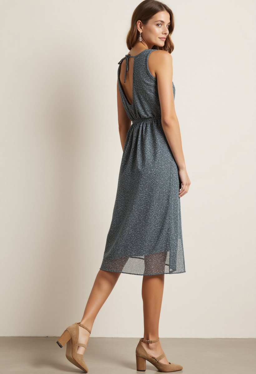 em_wagdy's tweet image. Using @RefabricAI to generate a dress in a refined daytime chic style, using soft rayon with pastel pistachio and nude tones 😍

#aifashion #refabricai