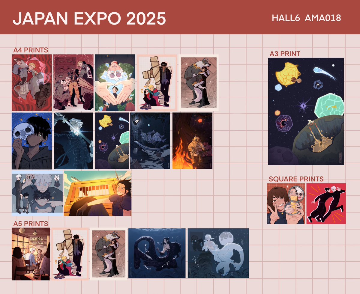 Kushexi's tweet image. Hi!! Ill be at Japan Expo Paris this weekend! This is my catalogue ๐โค๏ธ I hope to see you there #JapanExpo2025