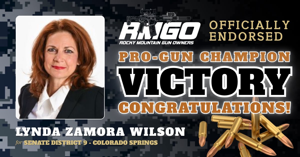 🚨 BREAKING 🚨 

Congratulations to Senator-Elect Lynda Zamora Wilson!!

A new warrior for our rights is heading to Denver!!!