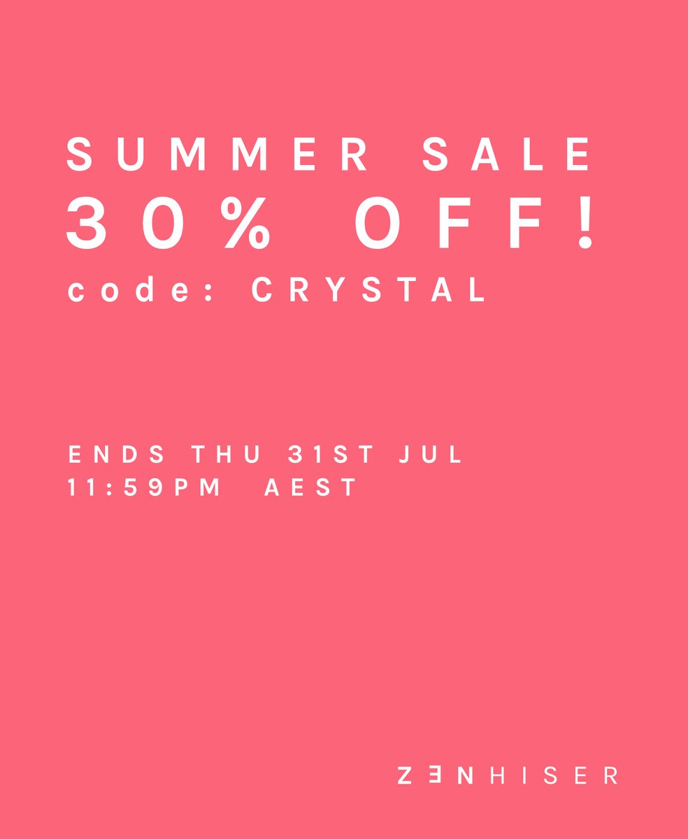 Our summer sale is now on! Grab all the samples you need at 30% off. Simply use CRYSTAL
zenhiser.com