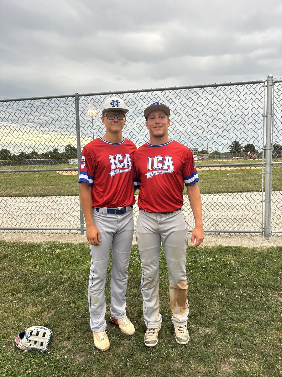 Couple of Newman’s best to lace them up in baseball played in the ICA senior all star game tonight!  Chase Decker and Daniel Kelly! Capping off 4 straight Super Sectionals and 3 straight trips to State! Great careers men!  <a href="/NewmanCCHS/">Newman Catholic</a> <a href="/Drake_Lansman/">Drake Lansman</a>