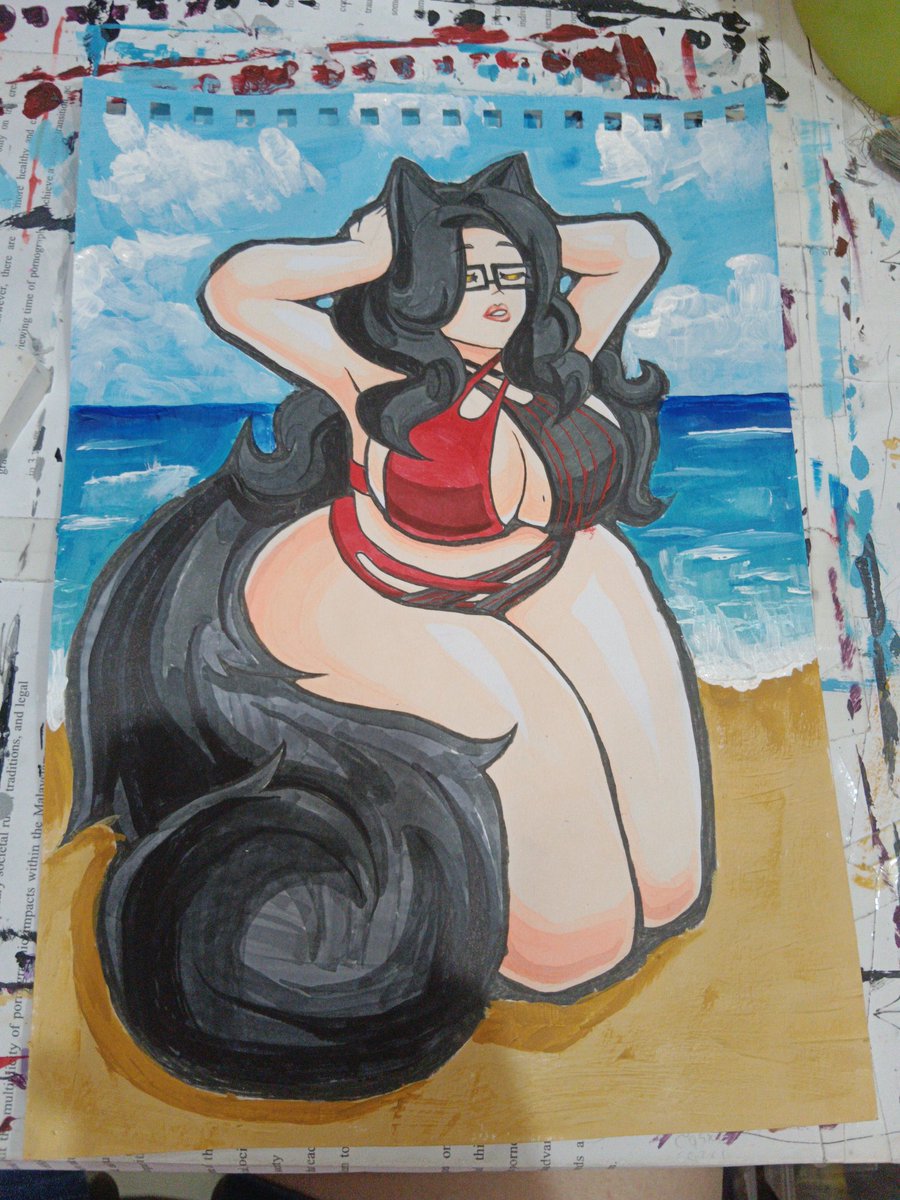 I think this is the first time I am actually happy with the painted background. I learned a lot.