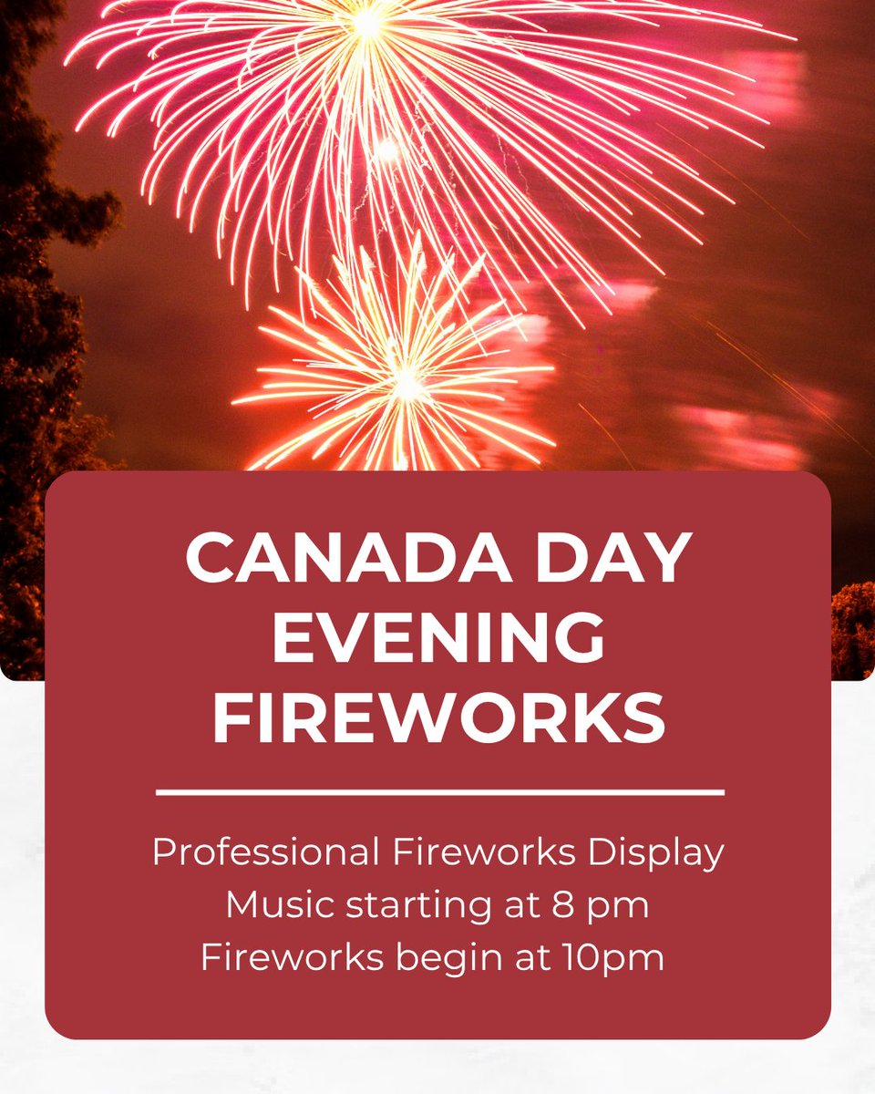 Join us at Claudette Cain Park this evening for a professional fireworks display sponsored by myriversidesouth.com
Full details: riversidesouth.org/canada-day