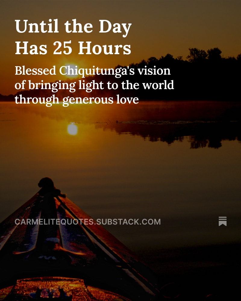 carmelitequotes's tweet image. ✨ Blessed Chiquitunga dreamed of saturating everything with Christ, leaving rays of light wherever she went. Her vision of generous love brings comfort to a world in pain.

🔗 twp.ai/4inqmI

#CarmeliteSpirit #BlessedChiquitunga #ChristianWoman