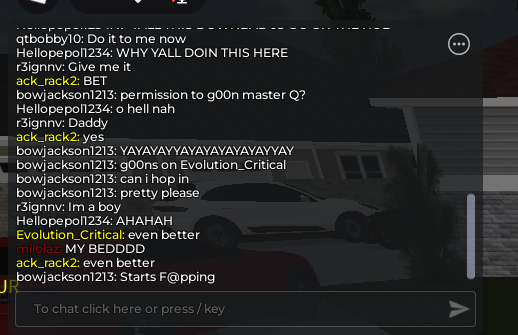 QrankyYt's tweet photo. Joined a “car meet party” in the Roblox game Greenville—it turned into straight-up sexual behavior and online dating.
This is supposed to be a game for kids. Where the hell is your moderation, @Roblox? I got more screenshots. Do better. #Roblox #ModerationFail #childendangerment https://t.co/5jUYGcjTHx