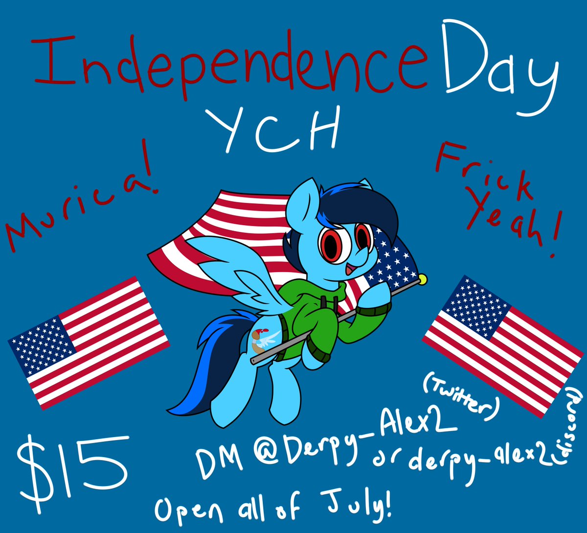 Independence Day is coming up, and I really love making these to celebrate this amazing country!
DM to grab or if you've got any questions, it'll be open all month

very professional ych sheet i know lol