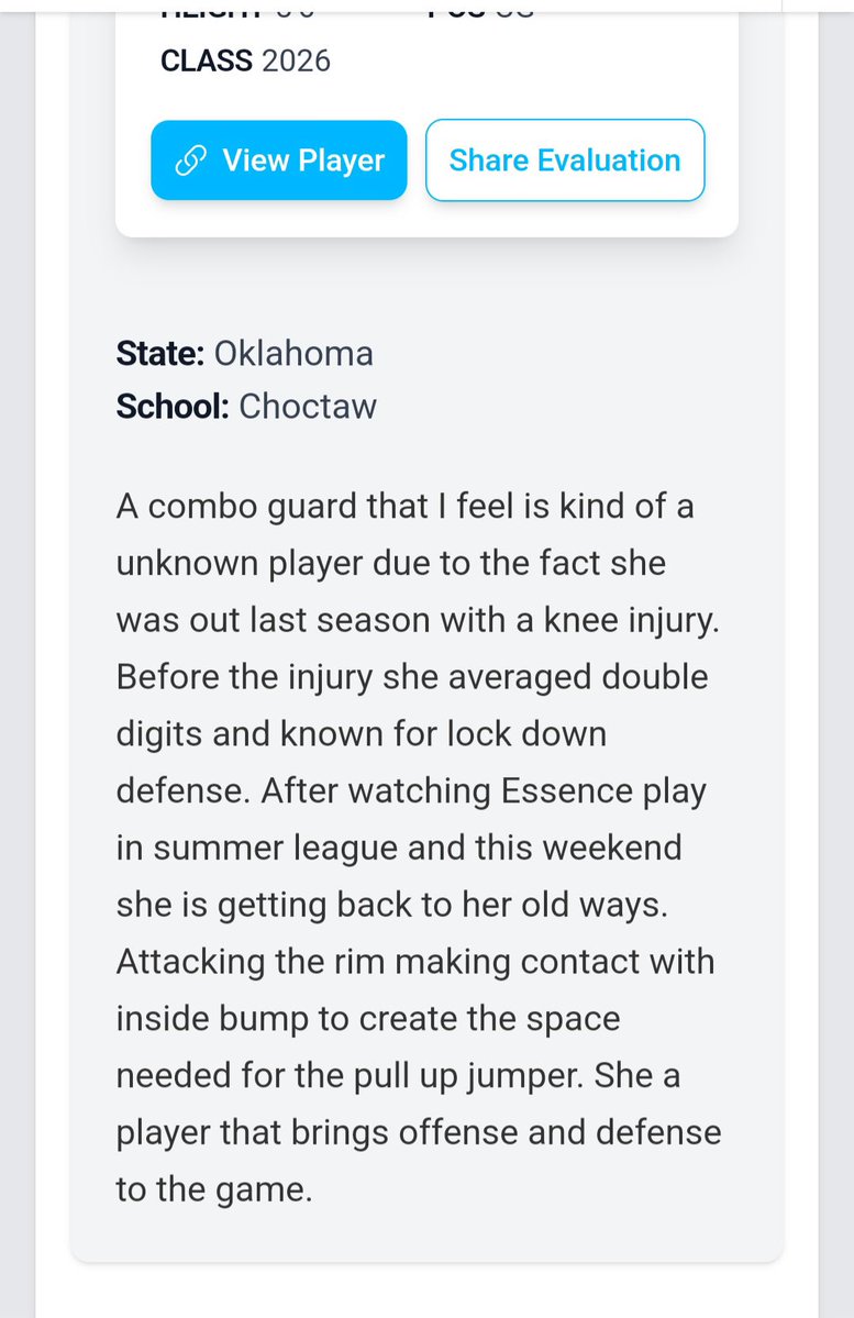 Thank you for the evaluation <a href="/coachjvick1/">Coachjvick (new)</a> at the <a href="/I35Showcase_GBB/">I-35 Showcase GBB</a> !!