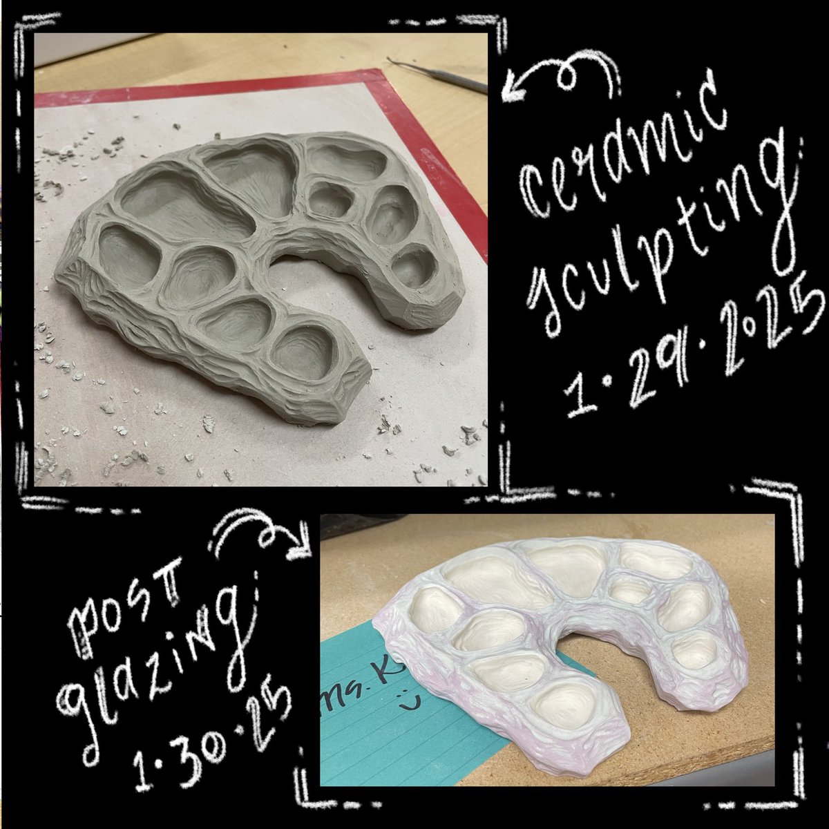 beccakoe's tweet photo. More Student Teaching artwork I have delayed in posting. 😌

Enjoy my ceramic, abstract paint palette and watercolor work! 

#paintpalette #abstract #art #watercolor #artist #painting #process #studentteacher #artteacher #artistsoninstagram https://t.co/5ydK8lvYR2