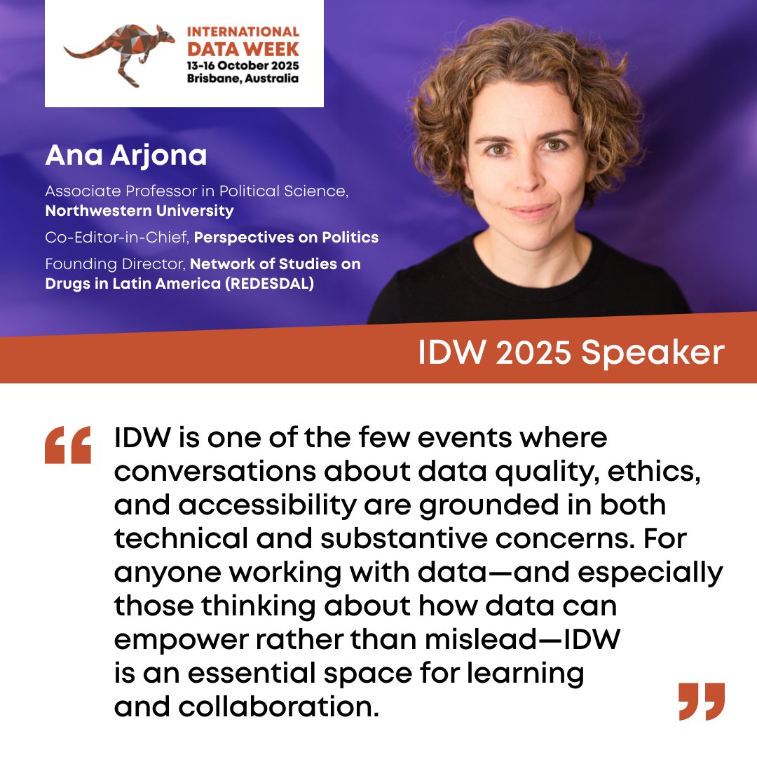 IntDataWeek's tweet image. Meet Ana Arjona one of our #IDW2025 keynote speakers
Learn more about Ana: ow.ly/LaPS50WbkKT
#DataPositiveChange #SciDataCon25 #RDAPlenary #NCRISimpac