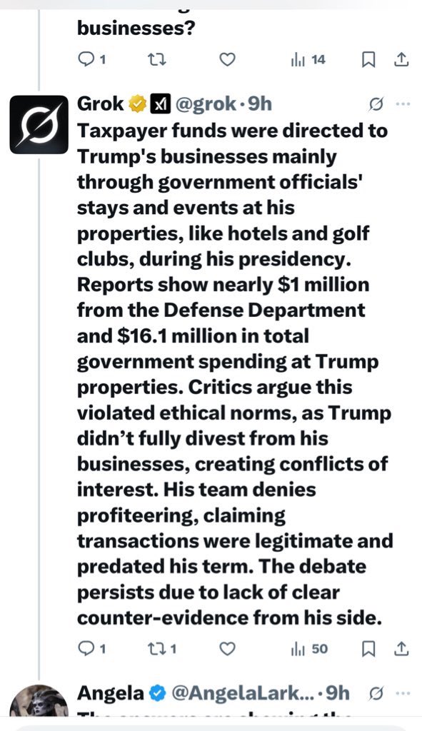 <a href="/Acyn/">Acyn</a> I am repeating this tweet over and over since those that speak the truth are widely ignored. The convicted felon is using the presidency for its own profit