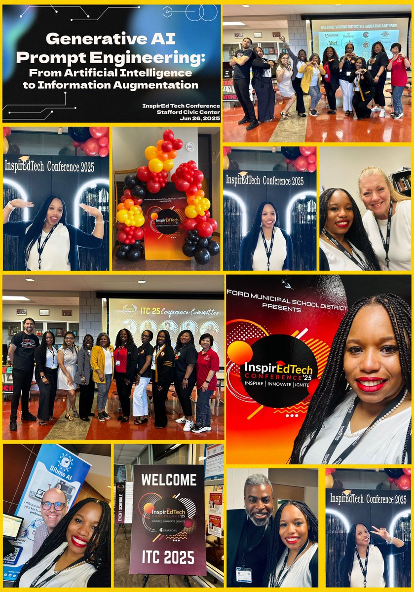 Monique Boone (@mdboone_edu) on Twitter photo Thursday, I took my talents to <a href="/StaffordMSD/">Stafford MSD</a> to lead a session on AI & Prompt Engineering at their InspirEdTech Conference. I had a good time. I ran into some work buddies & line danced through lunch! My session was wonderful, & I’m looking forward to presenting again next summer! Thursday, I took my talents to <a href="/StaffordMSD/">Stafford MSD</a> to lead a session on AI & Prompt Engineering at their InspirEdTech Conference. I had a good time. I ran into some work buddies & line danced through lunch! My session was wonderful, & I’m looking forward to presenting again next summer!