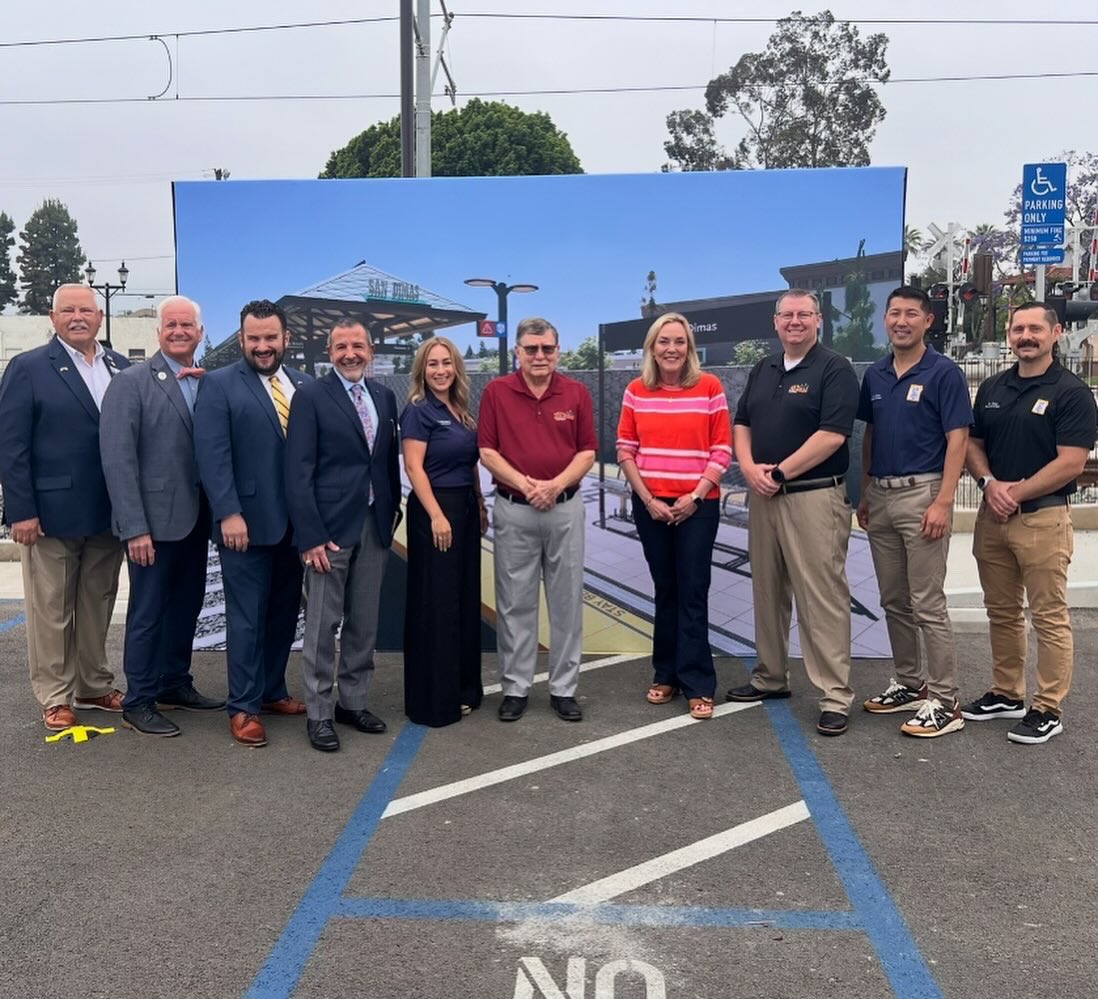 Next stop, San Dimas! We're grateful to our Foothill Gold Line partners for celebrating this new milestone. The new San Dimas Station brings us one step closer to extending LA County's light rail to Pomona. The future of public transit has never been brighter.