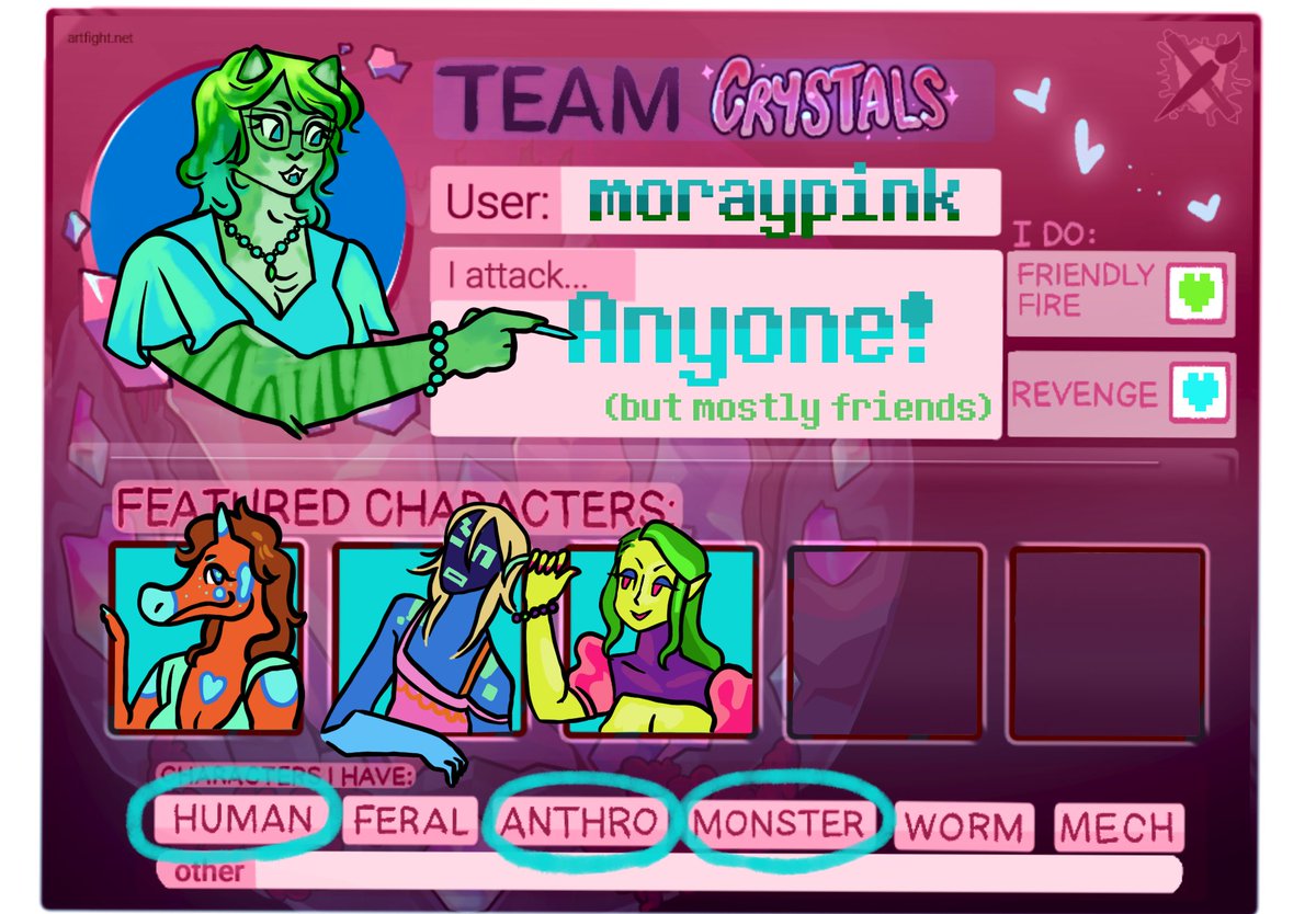 moraypink's tweet photo. Banner for 2025 artfight!! https://t.co/AEmbH7EJj9