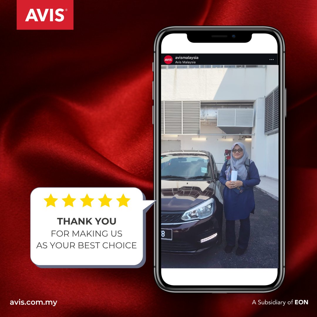 AvisMalaysia's tweet image. Because you go further, so do we. Thanks for making us your travel partner.
  
Book now, pay later: 🌐 avis.com.my | 📧 sales@avis.com.my

#AvisMalaysia #DrivenByTrust #AvisCarRental