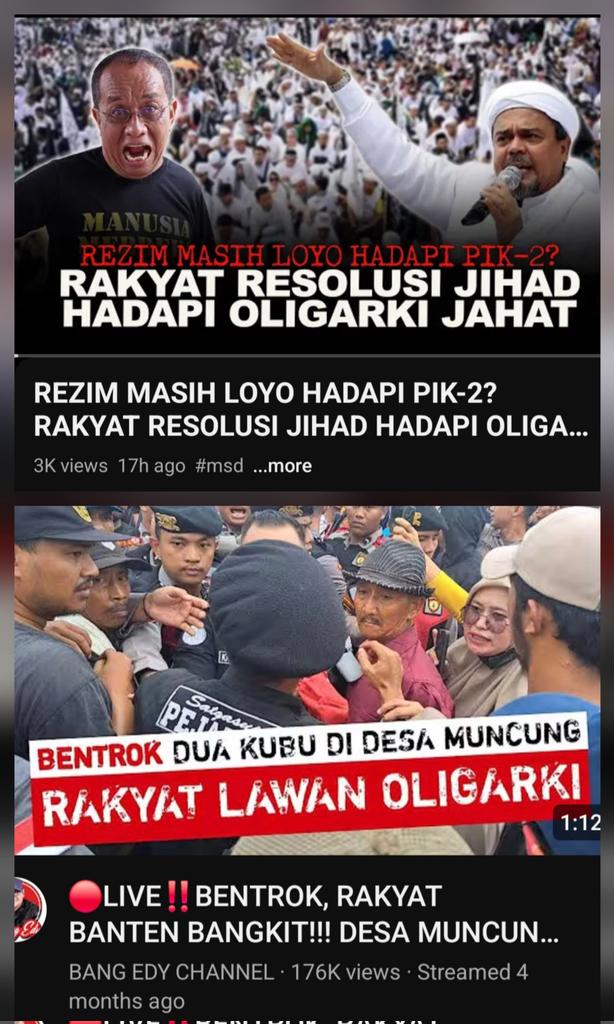 AdhieMassardi's tweet photo. RAKYAT BANTEN akhirnya sadar Pemerintahan Prabowo masih di-cawe2 rezim JkW. Pernah hadir di Pagar Laut tapi gagal hadapi OLIGARKI PIK-2. 
☆ Kini mereka ikhlas berjuang sendiri. 
"Jika Pemerintah tak bisa bantu kami, jangan rintangi kami melawan Oligarki PIK-2. Allohu Akbar...!" https://t.co/YVUK097aTP