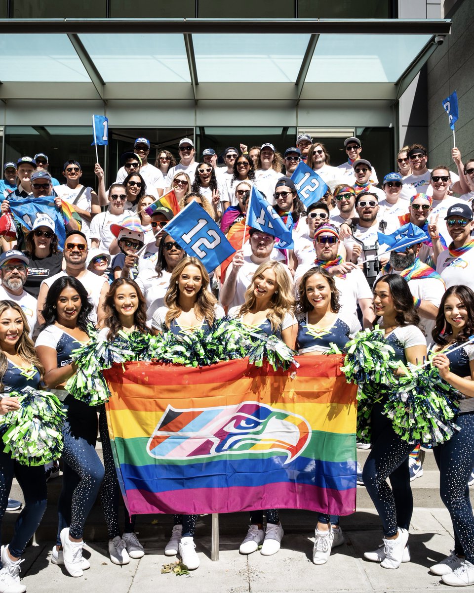 We were proud to march alongside the 12s at this year’s Pride Parade — celebrating love, inclusion, and community every step of the way. 

Thank you to everyone who showed up and showed out in their Seahawks Pride gear.