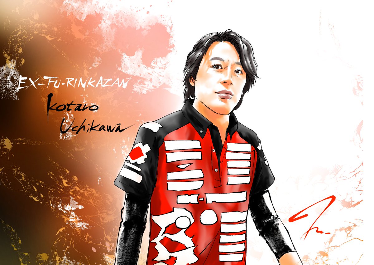 TakeshiNagaoka's tweet image. 内川さん風林火山ドラフト指名おめでとうございます🎉

似合うぞ！
また続けて描かせてもらいます！