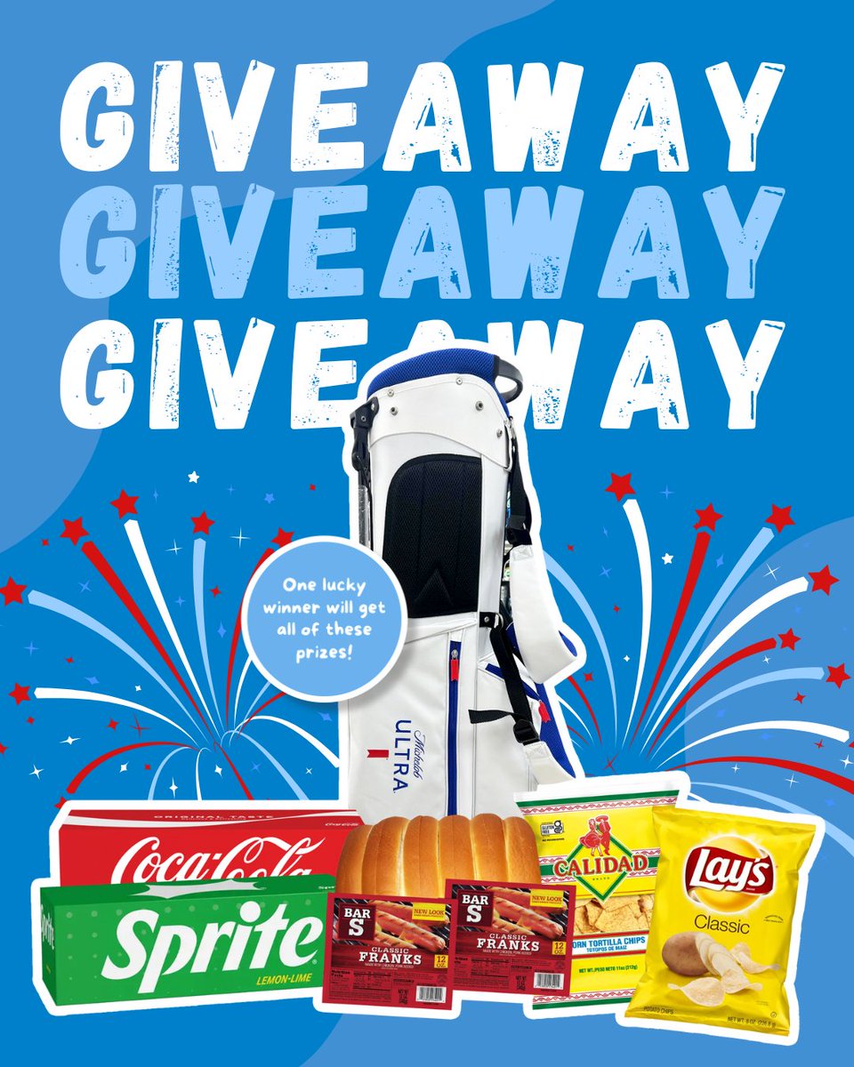 🎇 STARS, STRIPES &amp; A SIZZLING #GIVEAWAY! 🎇

Win the ultimate summer prize pack: golf bag, drinks, snacks &amp; BBQ must-haves! 🇺🇸🌭⛳️

How to enter: instagram.com/p/DLi6olMOhMa/

#FourthofJuly #FourthofJulyGiveaway