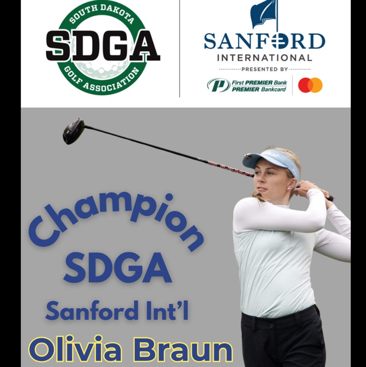 Congrats to CHS golfer Olivia Braun ('26) on her win at the SDGA Sanford International held at Moccasin Creek Country Club today.  She shot an even par 72.  

Photo courtesy of SDSportscene.