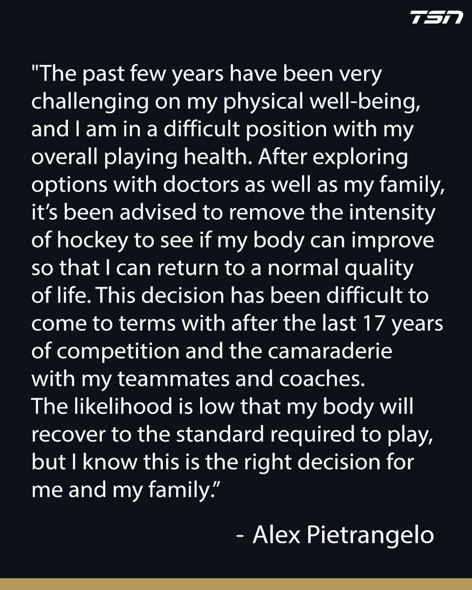 TSN_Sports's tweet image. Alex Pietrangelo provided an update on his health.

(via @GoldenKnights)