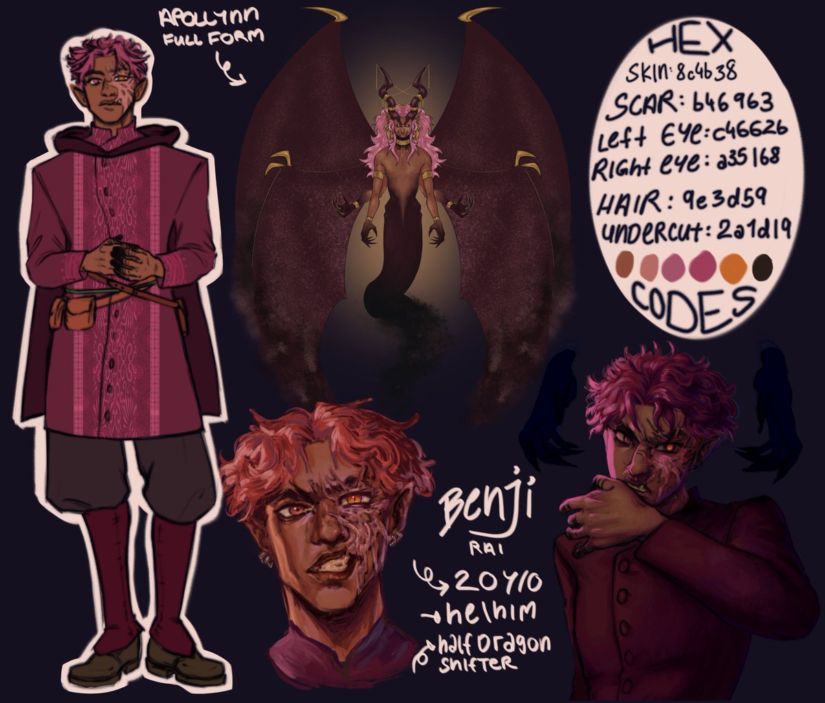 ref sheets for my most beloved main character duo eve and benji🫶🫶🫶