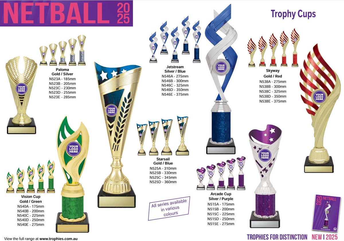 centenarytrophi's tweet photo. Looking for more Netball trophy options. Check these ones out!!! Interested? Give us a ring. We will always be less than the RRP.
#awards #trophiesandawards #trophy #trophies #trophyshop #sportstrophies #trophiesandmedals #medallions https://t.co/rIpOTYJMSP