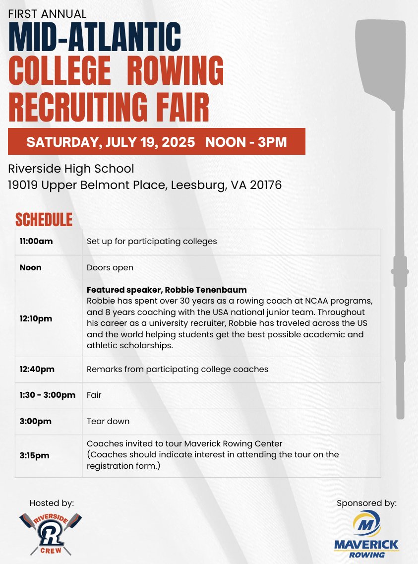 REGISTER TODAY! High school athletes, parents and coaches are invited to attend. College coaches will be on hand to meet you and share details about their program and opportunities for collegiate athletes. Featured speaker, Robbie Tenenbaum, will be talking about scholarships and