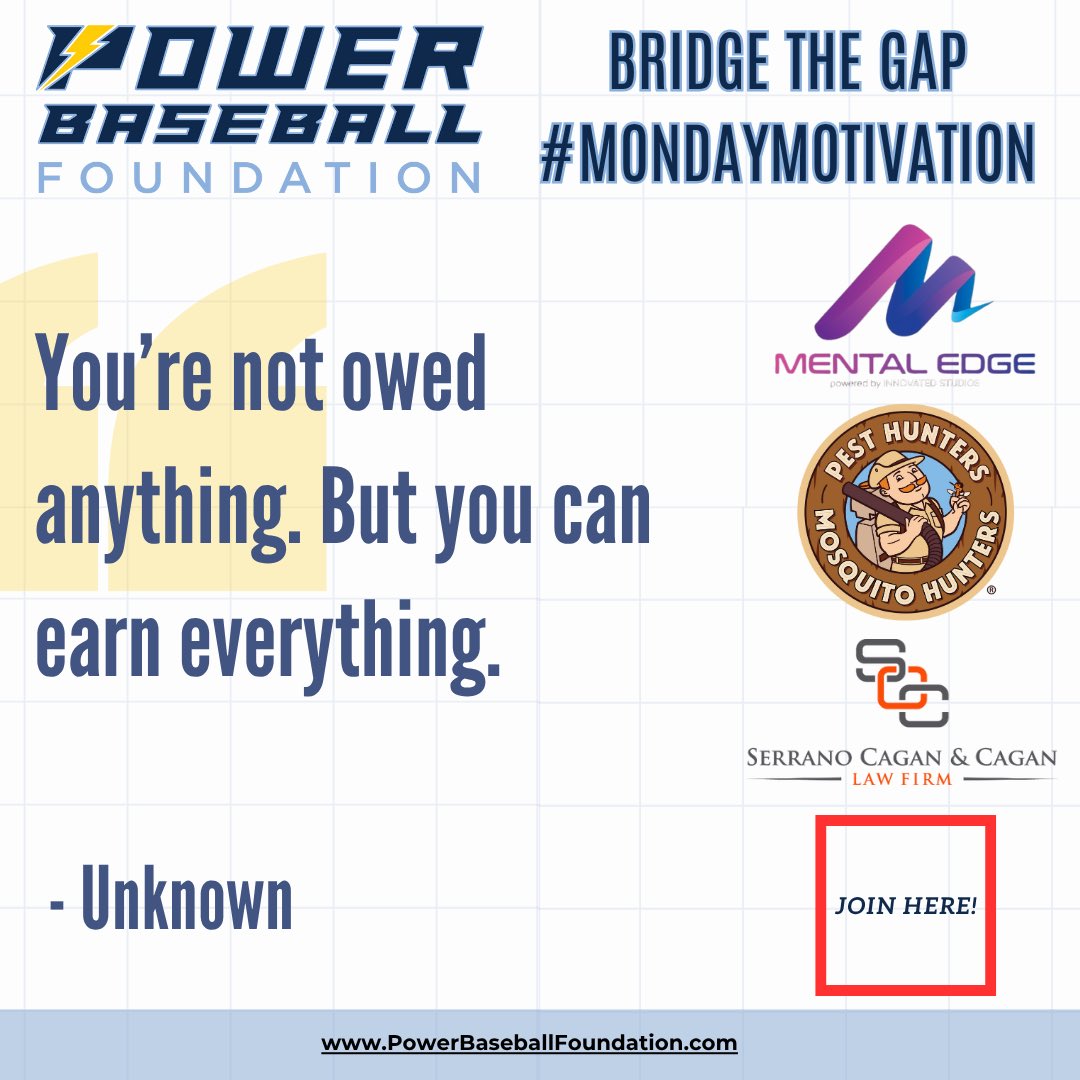 #MondayMotivation 💪🔥

You’re not owed anything—but you can earn everything.

1️⃣ Show up hungry
2️⃣ Earn every inch
3️⃣ Lead by example

Stop expecting results. Start earning them.

Are you working like nothing is guaranteed?

#EarnIt #NoEntitlement #MindsetMatters #PowerBaseball