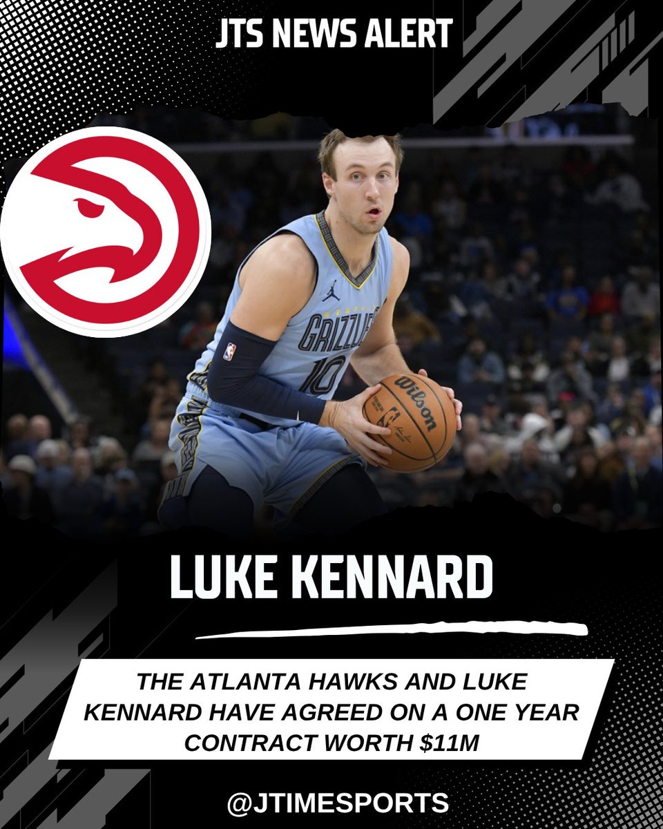 The Atlanta Hawks and Luke Kennard have agreed on a one year contract worth $11M #NBA