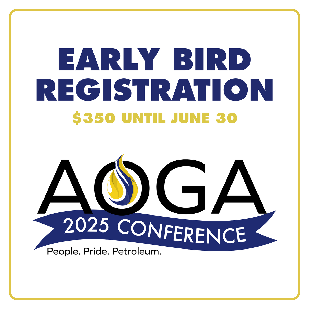 AOGA's tweet image. Don’t miss your chance to save! ⏰ Early bird pricing for our conference ends today, secure your spot at bit.ly/4l5hMz4.