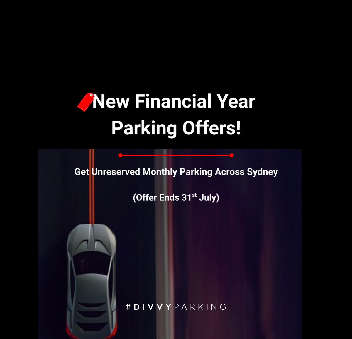 As the new financial year begins, DIVVY is offering exclusive unreserved monthly parking deals across 9 locations in Sydney .  

Pre-book from 1st to 31st July  to get the special rates. After that, regular prices apply — no exceptions. Learn more - bit.ly/3I5q3Vj.