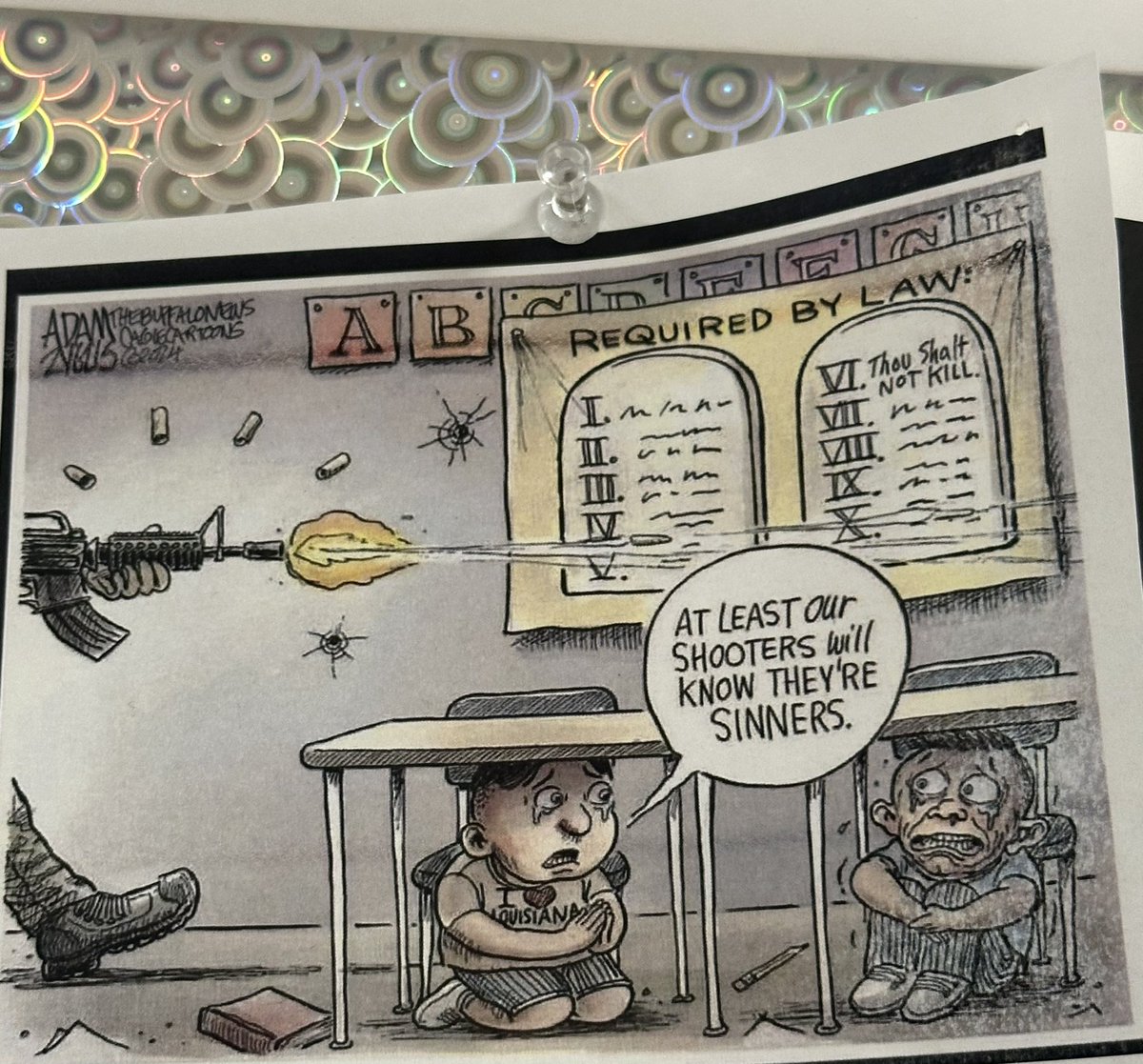 iam_propaganda's tweet photo. This one pisses me off in particular. I am not for religion in public school, but ditching religion in public school is not gonna stop school shootings. Spending a ton of money on security is, and you can’t tell me the money doesn’t exist. https://t.co/sPnnjt4J2D