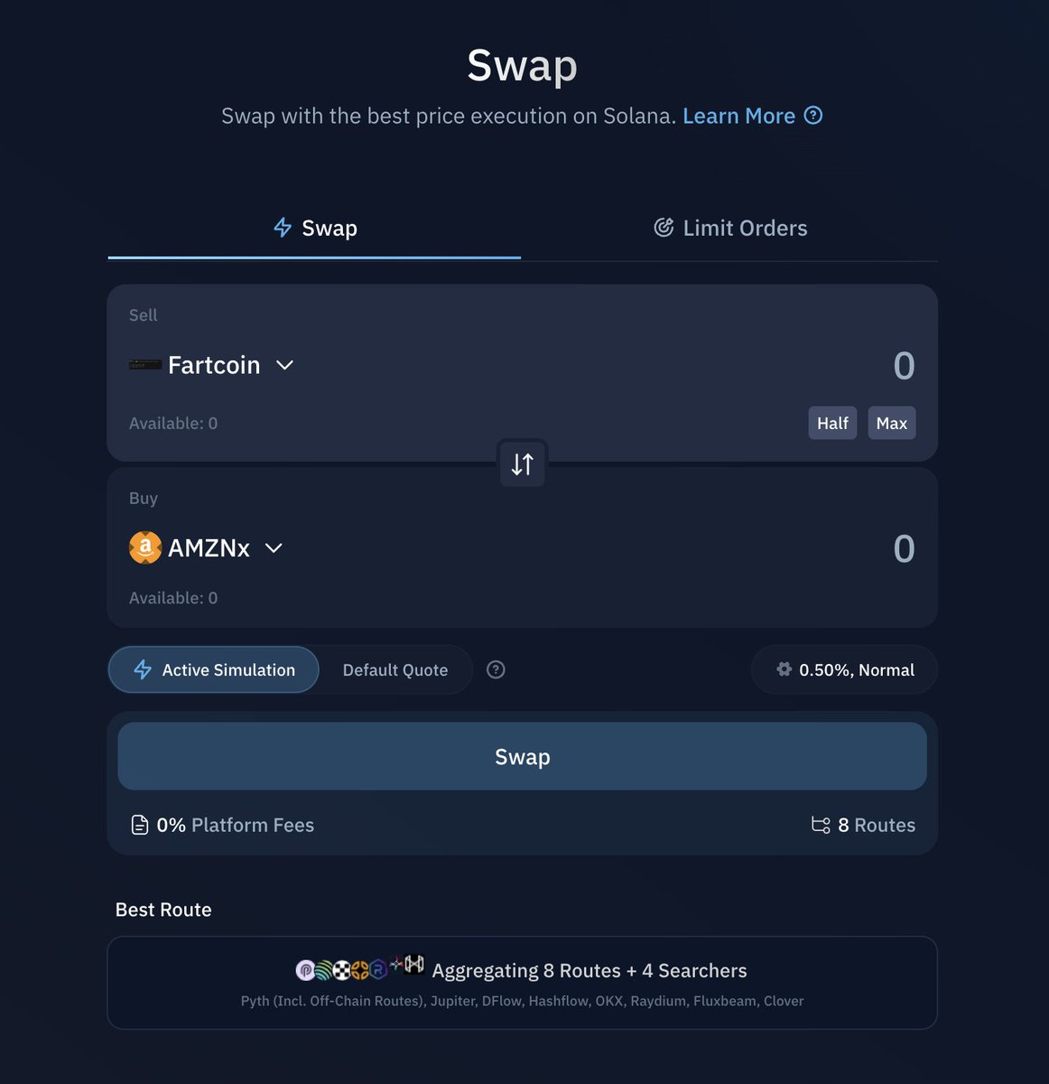 Believe or not this is a revolution. 

You can swap your f*cking fartcoin to Amazon Stocks.

ONLY POSSIBLE ON SOLANA!