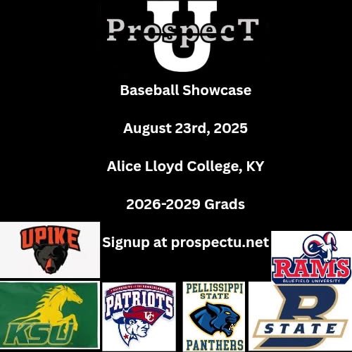 We have added another college to our already great list of schools attending. 
- Exposure 
- Earn a scholarship 
- Get a possible invite to our 2026 Top Prospect Games