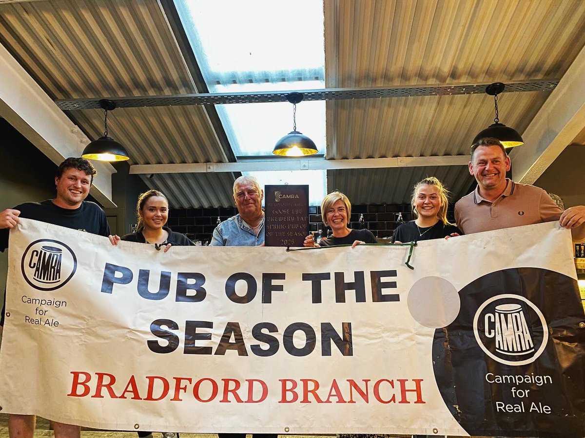 GooseTap's tweet image. We only went and won @BfdCamra Pub Of The Season!!! We’re proud as punch of this achievement. With so many brilliant pubs within Bradford Camra’s area, it’s phenomenal to be voted one of the best. Cheers! 🍺🍺