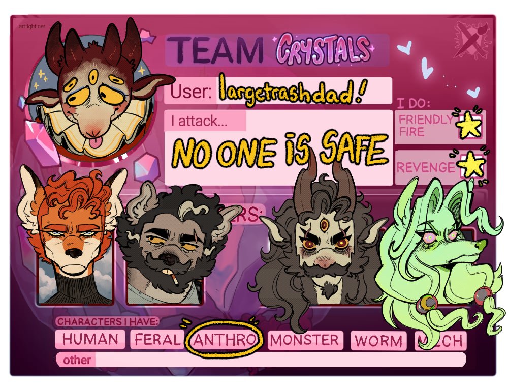 not really here anymore - but come find me in the skies of blue and on artfight artfight.net/~largetrashdad
delapast will be back online soon! ill post an announcement when it returns :)