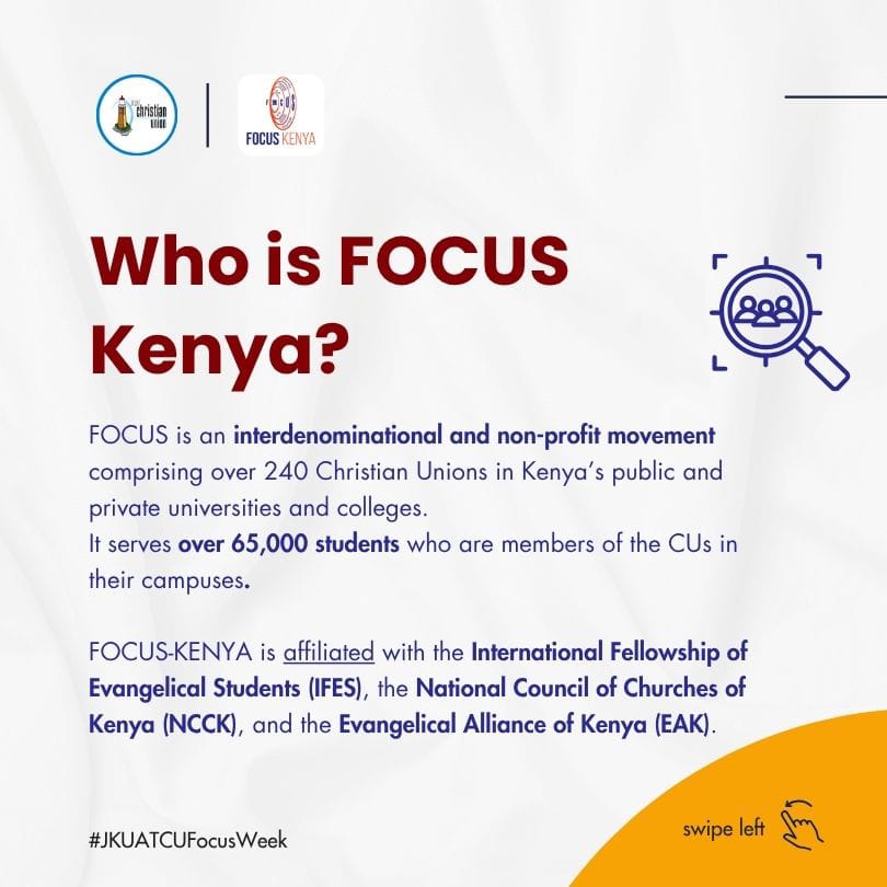 JKUATCU's tweet image. About FOCUS WEEK, today we will know what FOCUS Kenya is, their identity, vision and mission.

#FOCUSWeek