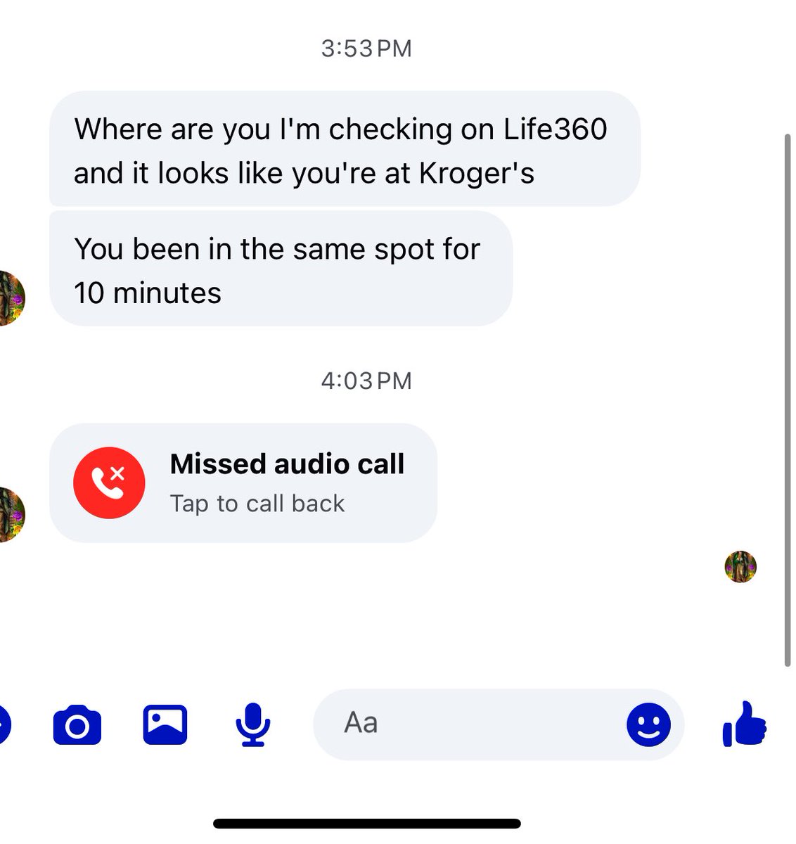 TheMidniteSpark's tweet photo. When your 9 year old stalks you on @Life360 https://t.co/l3Ri9WCZg0