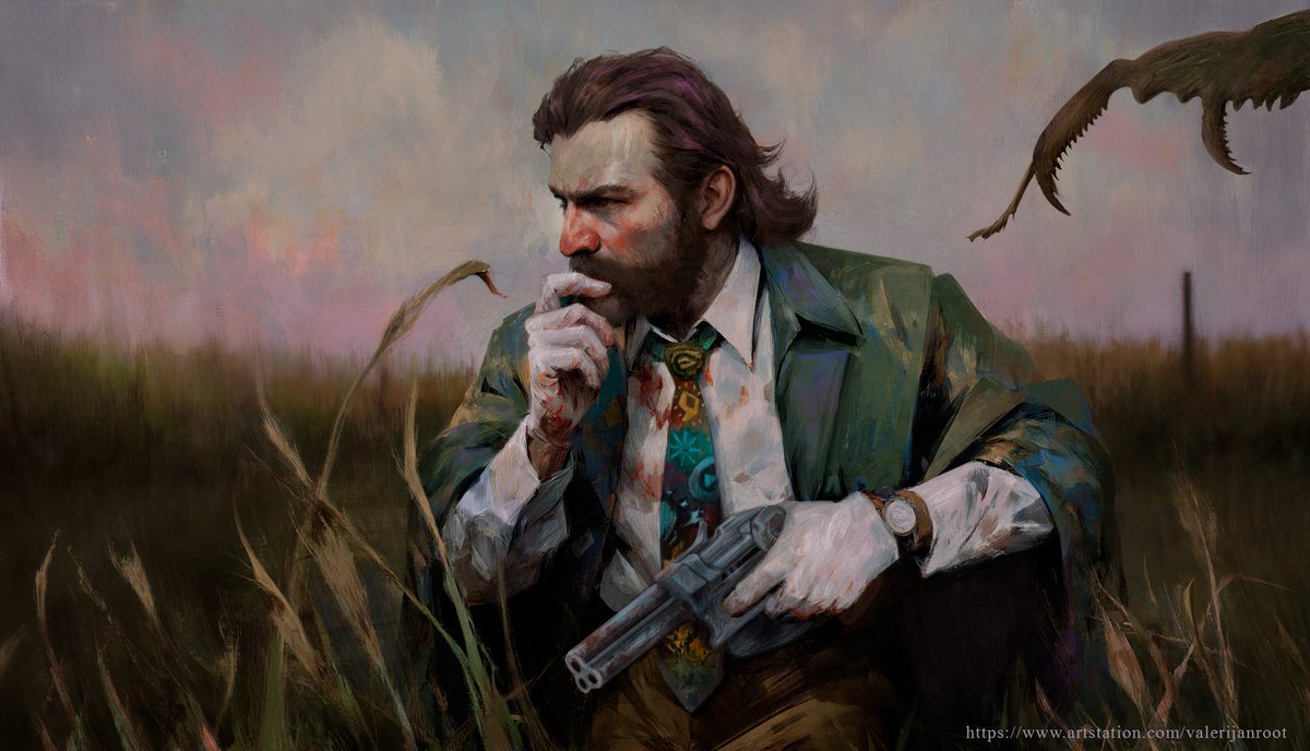 ValeriRoot's tweet image. Detective Harry is searching for Phasmid in the cane fields with great diligence
#DiscoElysium #DiscoElysiumart