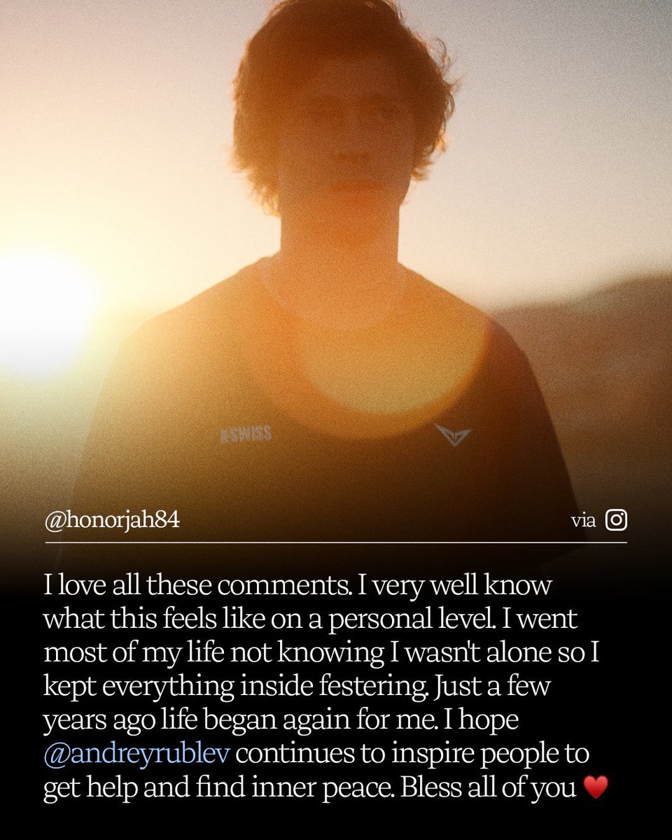 atptour's tweet image. Your reactions to Andrey’s documentary have been beautiful to read ❤️

Let’s keep spreading all the light and love, it’s truly what it’s all about 🫂

Watch the full documentary here: youtu.be/I3pegJw8hZQ?si…

#ATPOriginals